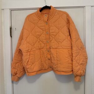 Blank NYC Quilted Orange Puffer Jacket